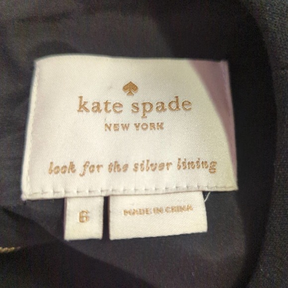 Kate Spade Dress Black Sicily Sleeveless Stretch Sheath Flare Skirt LBD Size 6 - Picture 11 of 16